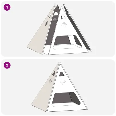 Vatră Foc Piramidală Oțel Corten - Livrare Gratuită