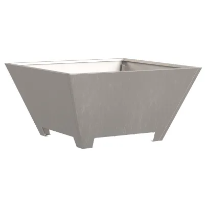 Vatră de foc pătrată din oțel corten - Livrare gratuită