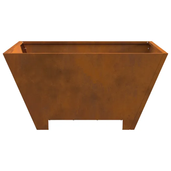 Vatră de foc pătrată din oțel corten - Livrare gratuită