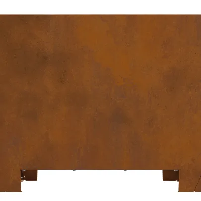 Vatră de foc pătrată din oțel corten - Livrare gratuită