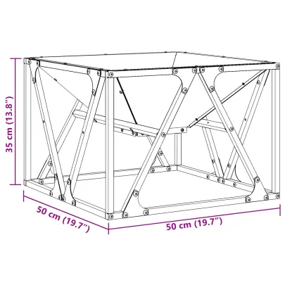 Vatră de foc pătrată din oțel corten pentru exterior