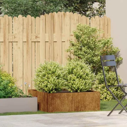 Jardinieră Rusty Oțel 80x80x30 cm - Livrare Gratuită