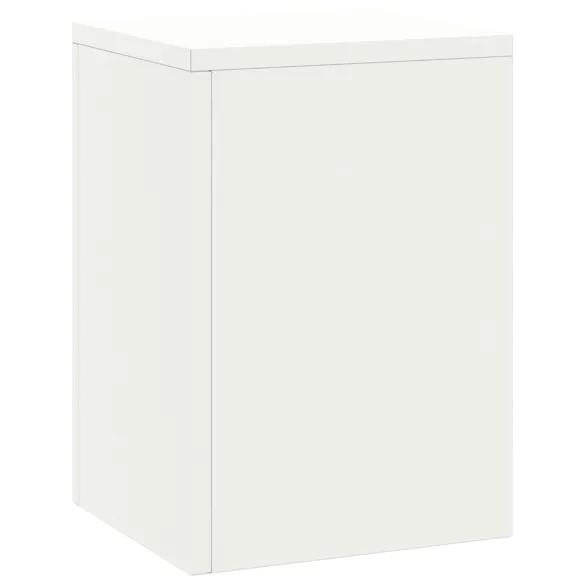 Suporturi Plante Pilon Exterior - 2 buc - Alb - Oțel Rezistent