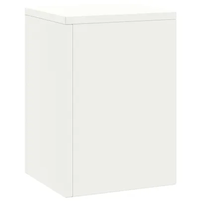 Suporturi Plante Pilon Exterior - 2 buc - Alb - Oțel Rezistent