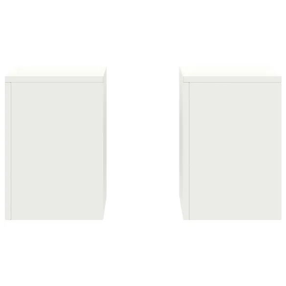 Suporturi Plante Pilon Exterior - 2 buc - Alb - Oțel Rezistent