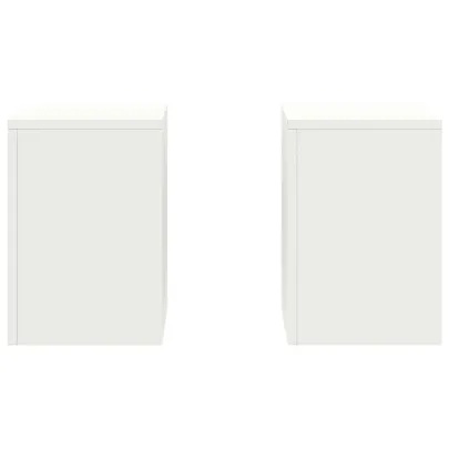 Suporturi Plante Pilon Exterior - 2 buc - Alb - Oțel Rezistent