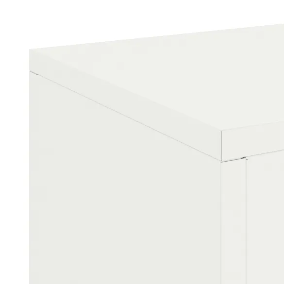 Suporturi Plante Pilon Exterior - 2 buc - Alb - Oțel Rezistent