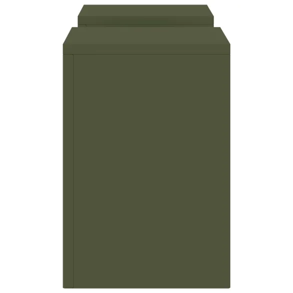 Suporturi Plante Exterioare 2 buc Oliv Oțel | Gratuit Livrare