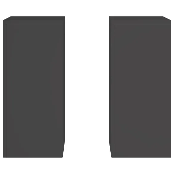 Suporturi Plante Exterior 2 buc - Negru | Oțel Rezistent