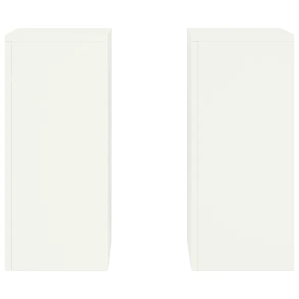 Suporturi Plante Exterior Metalice Alb - 2 Bucăți