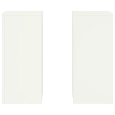 Suporturi Plante Exterior Metalice Alb - 2 Bucăți