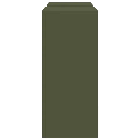 Suporturi Plante Metalice Exterior - 2 buc Oliv | 24x24x55 cm Suporturi Plante Metalice Exterior - 2 buc Oliv | 24x24x55 cm