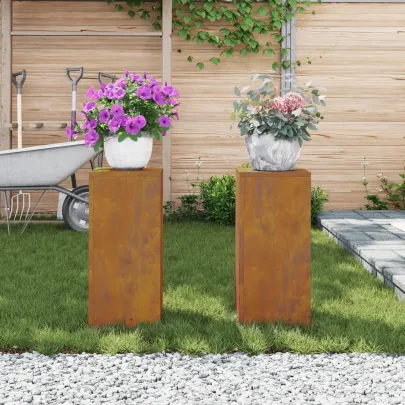 Suporturi Plante Exterior Oțel Corten | 2 bucăți