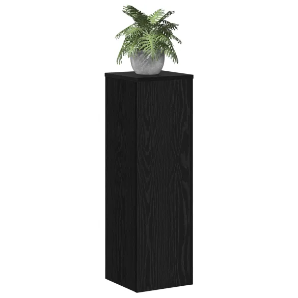 Suporturi Plante Stejar Negru 80 cm | Lemn Masiv | vidaXL