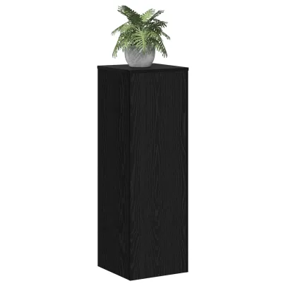 Suport Plante Stejar Negru 33x33x100 cm | Lemn Ingineresc