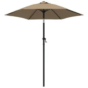Umbrelă de Soare Gri Taupe 200x224 cm - Aluminiu | Livrare Gratuită 2