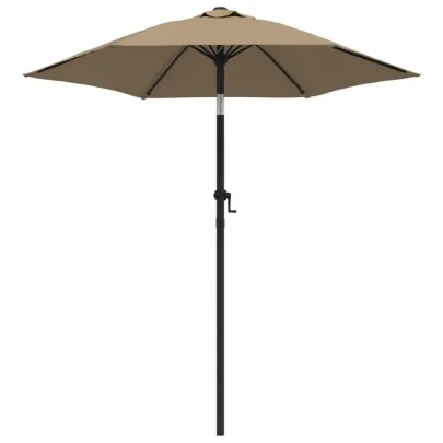 Umbrelă de Soare Gri Taupe 200x224 cm - Aluminiu | Livrare Gratuită