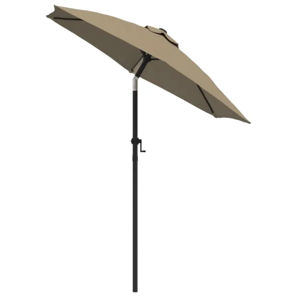 Umbrelă de Soare Gri Taupe 200x224 cm - Aluminiu | Livrare Gratuită