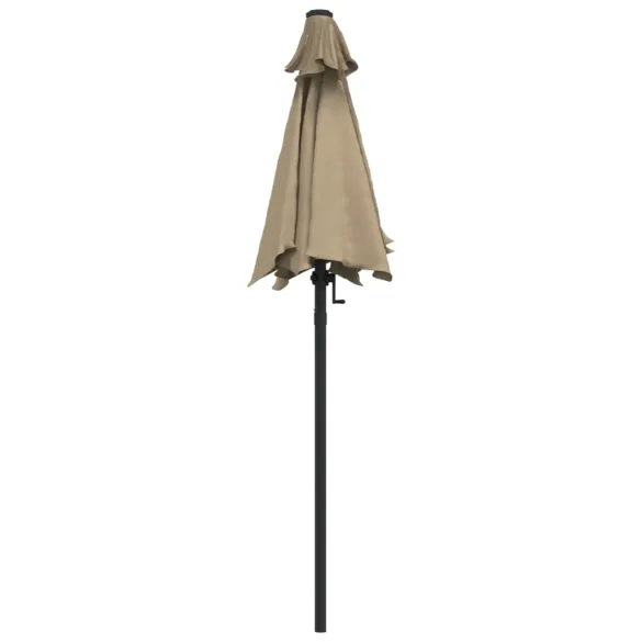 Umbrelă de Soare Gri Taupe 200x224 cm - Aluminiu | Livrare Gratuită