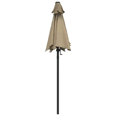 Umbrelă de Soare Gri Taupe 200x224 cm - Aluminiu | Livrare Gratuită