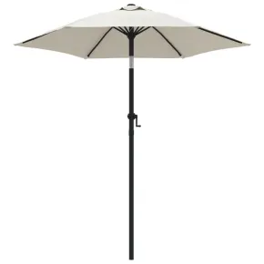 Umbrelă de soare alb nisipiu 200x224 cm - aluminiu 2