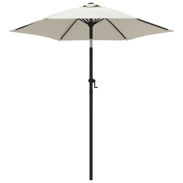 Umbrelă de soare alb nisipiu 200x224 cm - aluminiu