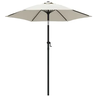 Umbrelă de soare alb nisipiu 200x224 cm - aluminiu