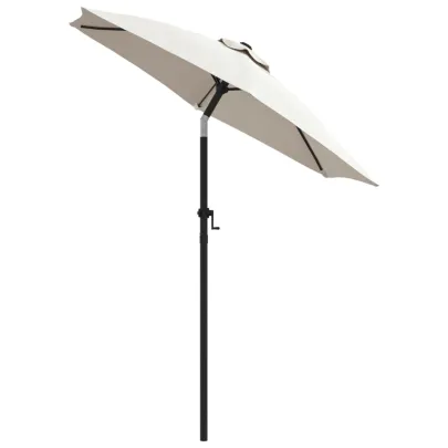 Umbrelă de soare alb nisipiu 200x224 cm - aluminiu