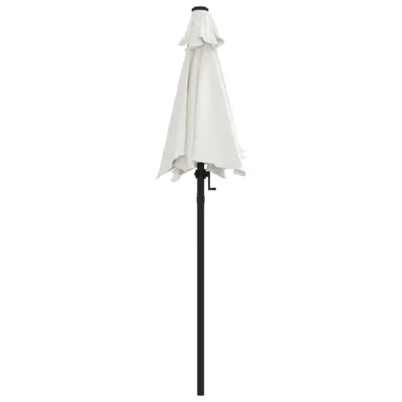 Umbrelă de soare alb nisipiu 200x224 cm - aluminiu