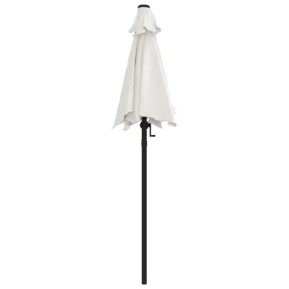 Umbrelă de soare alb nisipiu 200x224 cm - aluminiu