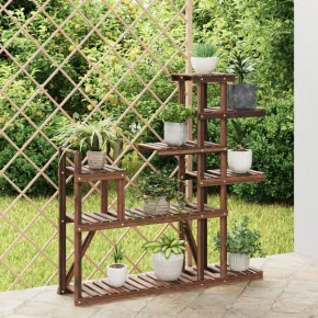 Suport Flori Lemn Masiv Brad - 110x25x111 cm | Livrare Gratuita