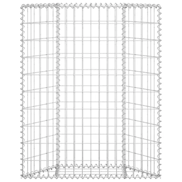 Strat Înălțat Gabion Trapez - Oțel Galvanizat - Livrare Gratuită