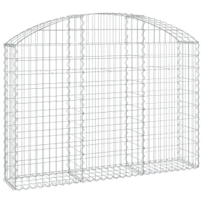 Coș Gabion Arcuit Fier Galvanizat | Barieră Decorativă Grădină 2