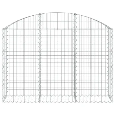 Coș Gabion Arcuit Fier Galvanizat | Barieră Decorativă Grădină