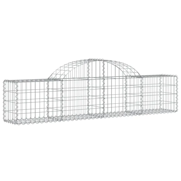 Coș Gabion Arcuit Fier Galvanizat | Barieră Decorativă Grădină