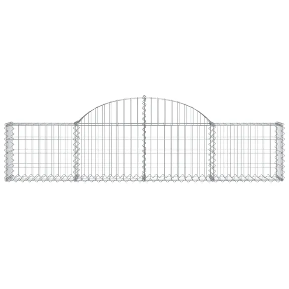 Coș Gabion Arcuit Fier Galvanizat | Barieră Decorativă Grădină