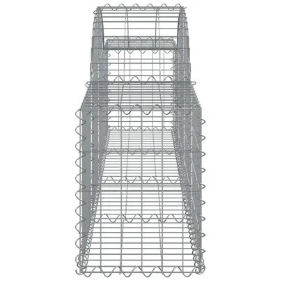 Coș Gabion Arcuit Fier Galvanizat | Barieră Decorativă Grădină