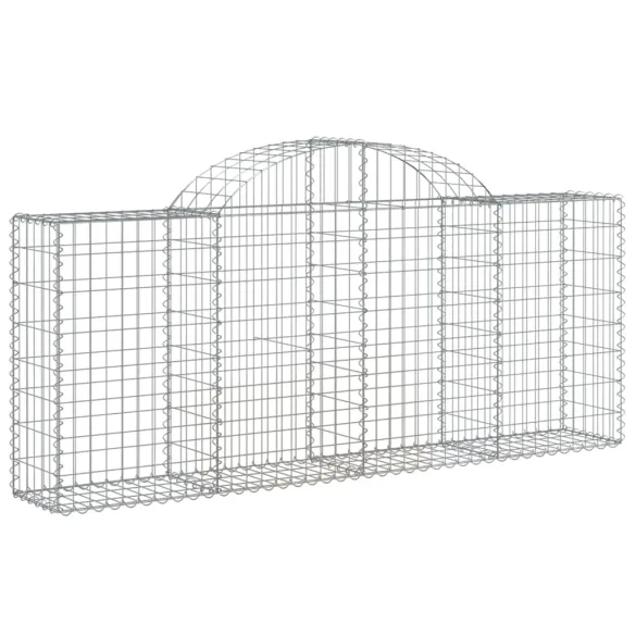 Coș Gabion Arcuit Fier Galvanizat | Barieră Decorativă Grădină