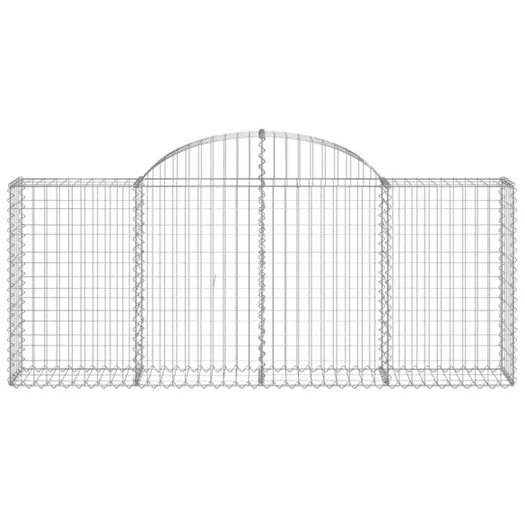 Coș Gabion Arcuit Fier Galvanizat | Barieră Decorativă Grădină