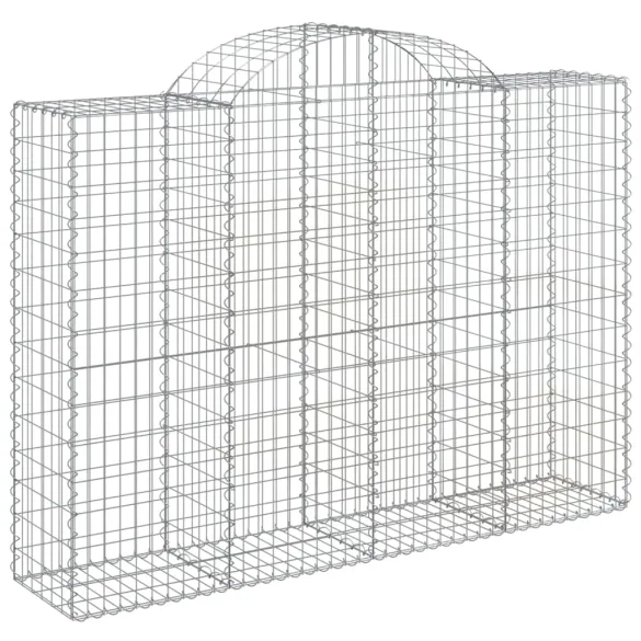 Coș Gabion Arcuit Fier Galvanizat | Barieră Decorativă Grădină