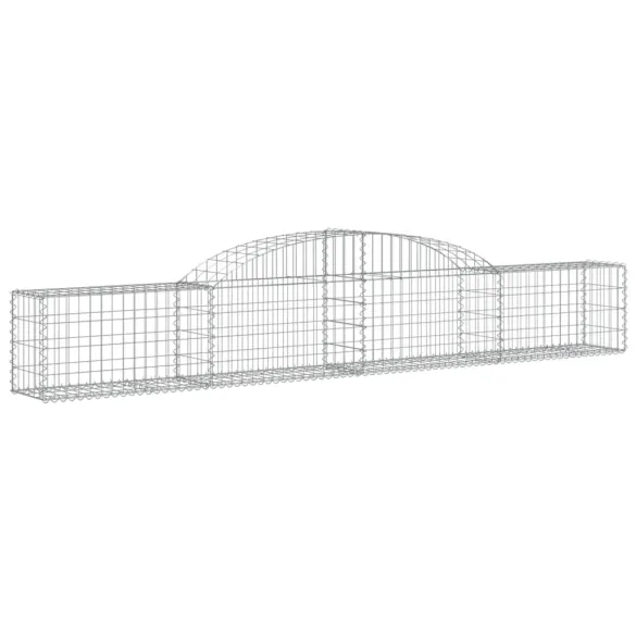 Coș Gabion Arcuit 300x30x40/60 cm - Fier Galvanizat | Decor Grădină