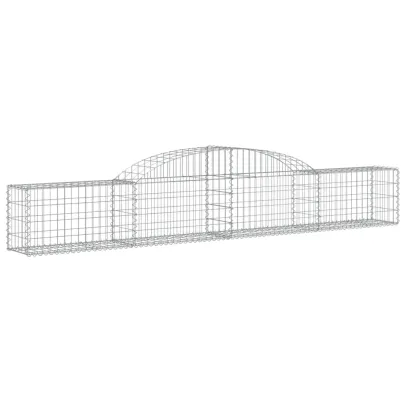 Coș Gabion Arcuit 300x30x40/60 cm - Fier Galvanizat | Decor Grădină