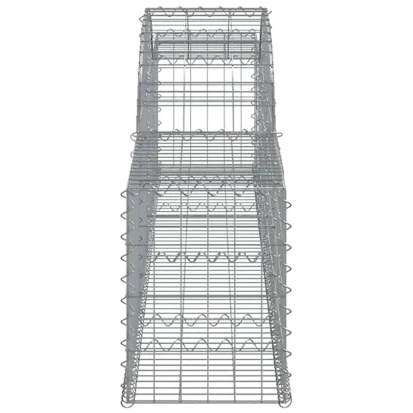 Coș Gabion Arcuit 300x30x40/60 cm - Fier Galvanizat | Decor Grădină