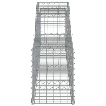 Coș Gabion Arcuit 300x30x40/60 cm - Fier Galvanizat | Decor Grădină