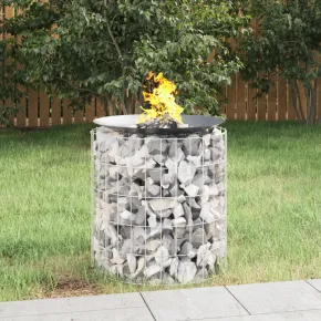 Vatră de foc din gabion, Ø 50 cm, fier galvanizat - Livrare Gratuită
