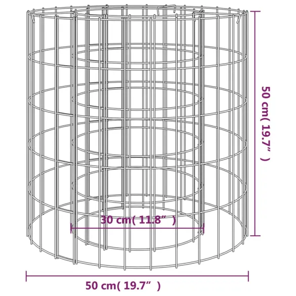 Vatră de foc din gabion, Ø 50 cm, fier galvanizat - Livrare Gratuită Vatră de foc din gabion, Ø 50 cm, fier galvanizat - Livrare Gratuită