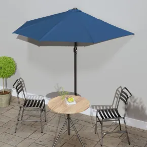 Umbrelă Balcon Albastră Semirotundă | Livrare Gratuită