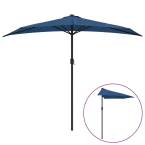 Umbrelă Balcon Albastră Semirotundă | Livrare Gratuită 2