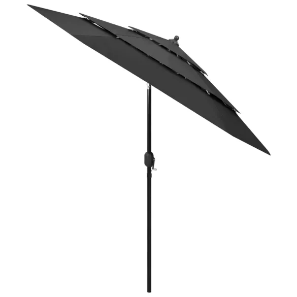 Umbrelă de grădină 3 niveluri - aluminiu antracit 2,5m Umbrelă de grădină 3 niveluri - aluminiu antracit 2,5m