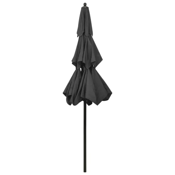 Umbrelă de grădină 3 niveluri - aluminiu antracit 2,5m Umbrelă de grădină 3 niveluri - aluminiu antracit 2,5m